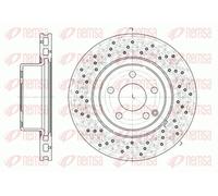 REMSA FRONT 2 X BRAKE DISC 681710 FOR MERCEDES-BENZ