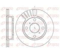 2x Brake disc Front Axle Vented 6825.10 REMSA for TOYOTA STARLET