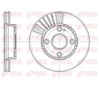 2x Brake disc Front Axle Vented 6834.10 REMSA for MAZDA 323 S Mk IV 323 C Mk IV