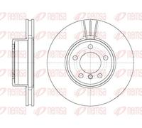 2x Brake disc Front Axle Vented 6867.10 REMSA for BMW 7