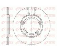 2x Brake disc Front Axle Vented 6870.10 REMSA for HYUNDAI H100 Bus H100 Van