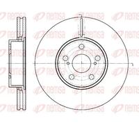 2x Brake disc Front Axle Vented 6887.10 REMSA for TOYOTA AVENSIS AVENSIS Estate