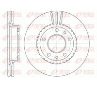 2x Brake disc Front Axle Vented 6888.10 REMSA for KIA SEDONA I SEDONA Mk II
