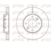 2x Brake disc Front Axle Vented 6891.10 REMSA for KIA CARENS I MPV