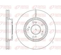 2x Brake disc Front Axle Vented 6962.10 REMSA for HONDA STREAM CR-V Mk II