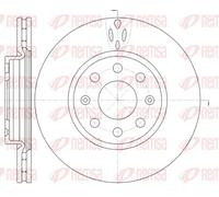 2x Brake disc Front Axle Vented 6981.10 REMSA for OPEL FIAT HONDA