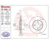 BREMBO Brake disc BMW 09.4883.10 34111154749,34111154750,34111160847 Brake rotor,Brake discs,Brake rotors 34111160915,34116752352