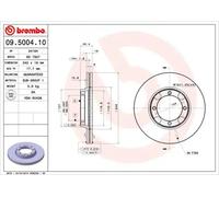 2x Brake disc internally vented 09.5004.10 BREMBO for HYUNDAI ACCENT I PONY