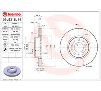 Brembo Brake Disc 09.5315.14 - Internally Vented - 2x for Volvo 740/760 (740 Kombi)