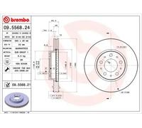 2x Brake disc internally vented 09.5568.21 BREMBO for VOLVO 940 850 850 Estate