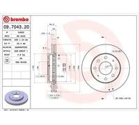 BREMBO 09.7043.20 Brake disc
