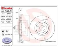Brembo Prime Line UV Coated Vented Brake Disc 09.7142.31 Fits Mitsubishi