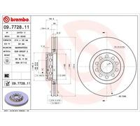 BREMBO COATED DISC LINE Brake disc 09.7728.11 314 30 5 internally vented Coated High-carbon AUDI: A8 D2, A6 C4 Avant