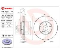 BREMBO 09.7931.11 Brake disc