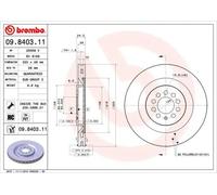 BREMBO COATED DISC LINE Brake disc 09.8403.11 323 28 5 internally vented Coated High-carbon SEAT: Leon I Hatchback
