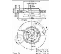 Brembo 09.8411.11 Front Uv Coated Brake Disc - Set of 2