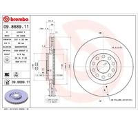 Brembo Front Brake Discs Vented 321mm Pair - 09.8689.11