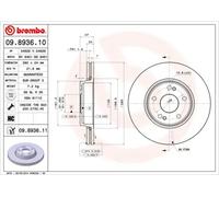 BREMBO 09.8936.11 Brake disc