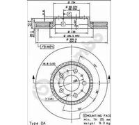 2x Brake disc internally vented 09.9130.75 BREMBO for VOLVO V70 S80 I S60 I