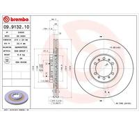 BREMBO Brake disc MITSUBISHI 09.9132.10 MB699716 Brake rotor,Brake discs,Brake rotors