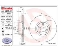 Brembo Brake Disc 10411115A Front Internally Vented UV Coated