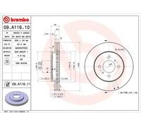 BREMBO 09.A116.11 Brake disc