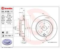 2x Brake disc internally vented 09.A198.11 BREMBO for SUBARU IMPREZA Hatchback