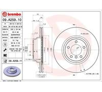 Brake disc BREMBO 09.A259.11 for BMW 3 (E90) 2.5 2005-2007