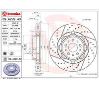 Brembo Prime Line Dual Cast Two-Piece Brake Disc - Drilled & Slotted 09.A299.43