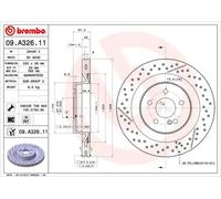 Autostar Germany BRAKE DISC For Mercedes Benz W204 2044230412 set 2pc