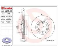 Brembo Brake Disc 09.A452.10 - Fits Nissan Terrano, Infiniti QX4, Navara & Pickup