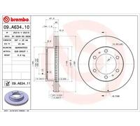 Brembo Front Brake Discs 09.A634.11 (10482188A) 297mm Vented Pair