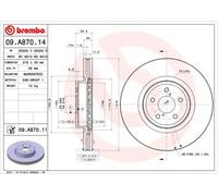 BREMBO 09.A870.11 Brake disc