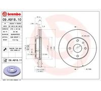 2x Brake disc internally vented 09.A918.11 BREMBO for CHEVROLET EPICA