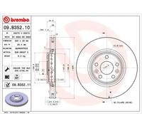 BREMBO 09.B352.11 Brake disc