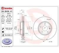 Brembo Brake Discs 09.B436.41 - Vented Front 295mm Pair Fits Mercedes‑Benz A‑Class/B‑Class/CLA