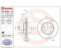 Brake Disc BREMBO 09.B494.11