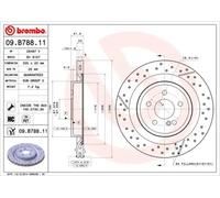 2x Brake disc internally vented 09.B788.11 BREMBO for MERCEDES-BENZ SLK A-CLASS
