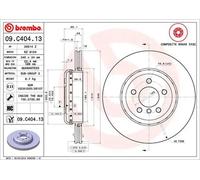 2x Brake disc internally vented 09.C404.13 BREMBO for BMW 6 Coupe 7 5 Touring 5
