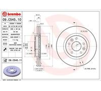Brembo Brake Disc 09.C545.11 - Internally Vented for NISSAN LEAF Electric