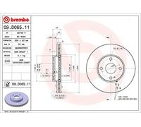 2x Brake disc internally vented 09.D065.11 BREMBO for MAZDA 2 Hatchback MX-5 IV