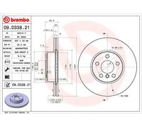 BREMBO 09.D338.21 Brake disc