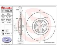 Brembo Brake Disc 09.D433.11 Front Internally Vented Fits Jaguar F-Type, XF, XJ, XK