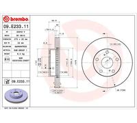 BREMBO 09.E233.11 Brake disc
