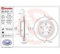 2x Brake disc internally vented 09.R121.11 BREMBO for BMW Z4 Roadster