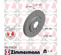 2x Brake disc internally vented 150.1258.20 ZIMMERMANN for BMW 3 3 Touring