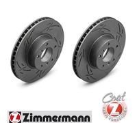 2x Brake disc internally vented 150.1271.53 ZIMMERMANN for BMW ALPINA