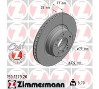 ZIMMERMANN 150.1279.20 Brake disc