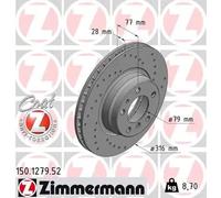 ZIMMERMANN 150.1279.52 Brake disc