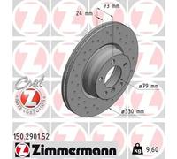 ZIMMERMANN SPORT COAT Z Brake disc 150.2901.52 330 24 6/5 5 120 internally vented, Perforated Coated High-carbon BMW: 3 Saloon, 3 Touring, 4 Coupe